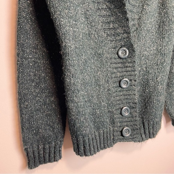 🐑 KERSH green wool blend cardigan - Picture 4 of 7